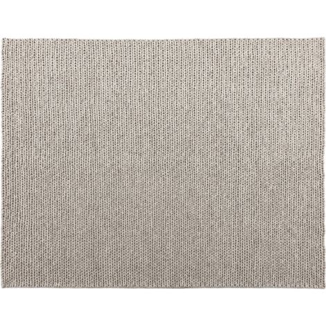 Tapis en laine tricotée main gris - Gris (1/4)