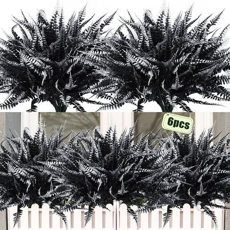 Plantes Artificielles - Fougères et Verdure Extérieure UV Résistantes - Pour Jardin Balcon Cuisine Bureau Intérieur Extérieur - 8 Bouquets (1/5)