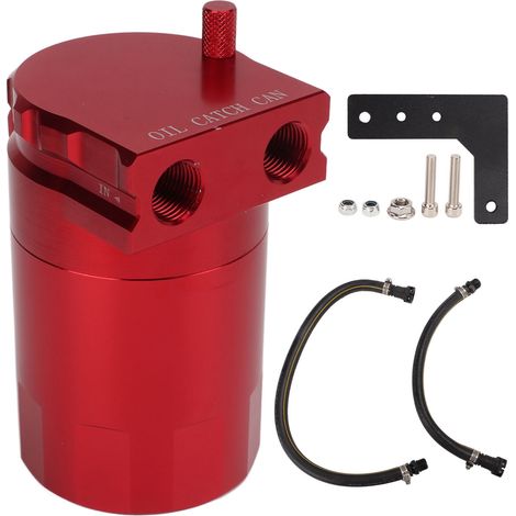 Réservoir de récupération d'huile en alliage d'aluminium, séparateur de carburant, piège de réservoir de remplacement pour Chevy Silverado 1500 rouge (1/5)