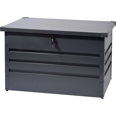 Coffre de jardin 300 l – Boîte de rangement en métal – Boîte de jardin verrouillable – Coffre à coussins – Coffre de rangement (1/5)