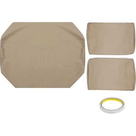 Ensemble de 3 housses de siège auto en similicuir beige pour DS Golf (années 82-00, avant 2000) (1/5)