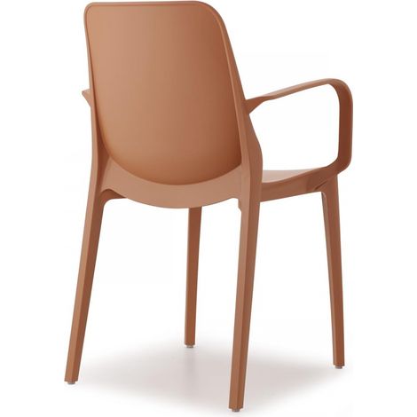 POLTRONA GINEVRA colorata per esterni/interni confezione da 4 pezzi terracotta (1/4)