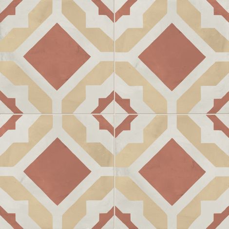 Carrelage sol / mur effet ciment vieilli  20x20 cm TERRA ART GEOMETRIA T.C  (vendu par boite de 1,20m2) (1/2)