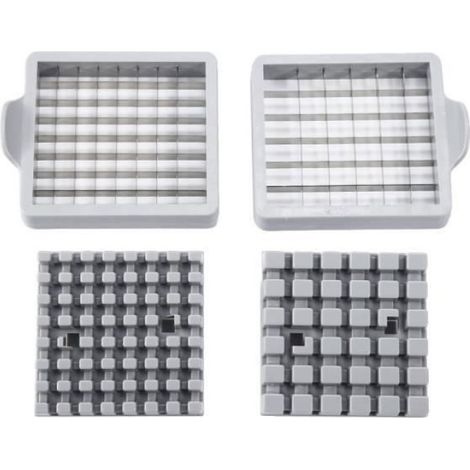 Coupe Frites - Grille En Acier Inoxydable - 2 Lames Interchangeables Pour Frites Anglaises Et Américaines - 1 Pièce (1/4)