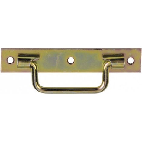 Poignée Platine Bouts Carrés L160mm Zingué Blanc - Afbat