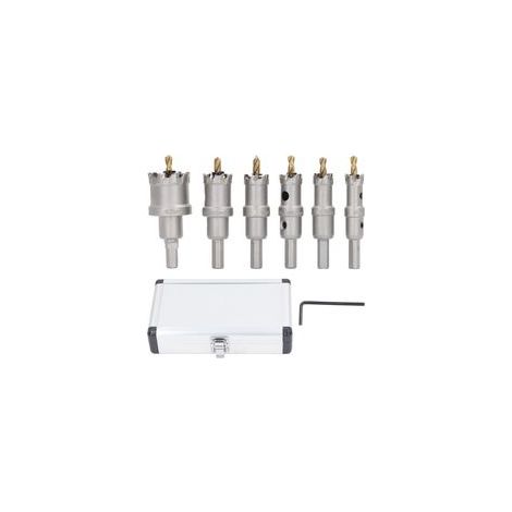 Kit de scie cloche TCT 16 à 35mm, 6 pièces, haute précision, 3 lames, jeu de forets multifonctionnels en carbure, tige de 3/8 pouces