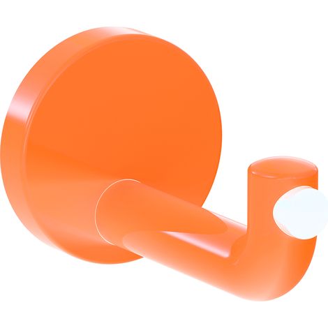 Wandhaken mit Türpuffer schwarz orange
