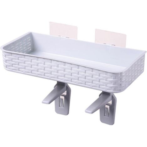 Étagère de douche suspendue bleue, panier de rangement pour salle de bain, sans perçage