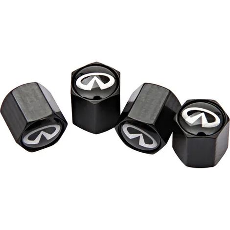 (B-noir) Bouchons de valve anti-poussière pour pneus de voiture, compatibles avec FX35 Q50 Q45 G35 G37 M35 QX70 FX37 QX60 Q30 FX i30 (1/5)