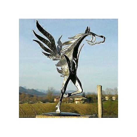 Statue de cheval en métal Sculpture maison ornement de jardin Figurine décor Art artisanat cadeau (mouche) RUIOIU (1/2)
