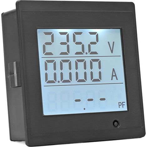Digitales Wechselstrom-Voltmeter (20 A, 80–300 V), Spannungs-, Strom- und Leistungsmonitor, multifunktionales LED-Messfeld (1/5)