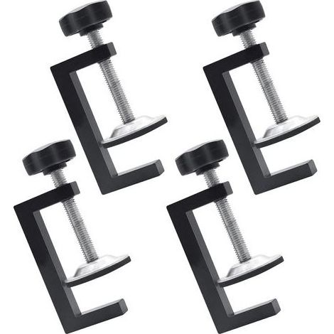 4-teiliges Edelstahl-Klemmen-Set, Klemmbereich 10–57 mm, verstellbare Tischklemme für Schubladenmontage, Bau- und Heimwerken (1/5)