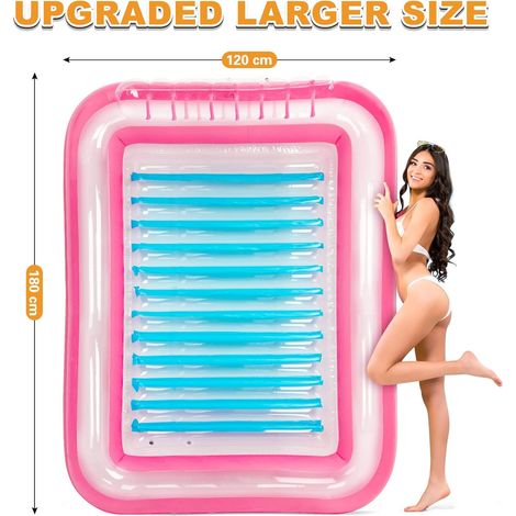 Bouee Piscine 4 en 1, Matelas Gonflable Piscine 76 X 40,5 X 61 Cm avec Dossier, Fauteuil Flottant Et Matelas, Accessoire pour Plage, Vacances Et Jeux