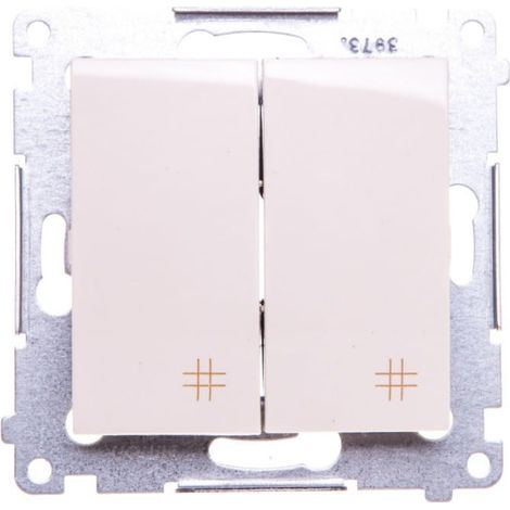 Simon 54 Connettore a doppia croce 10AX 250V, connettori rapidi, crema DW7/2.01/41