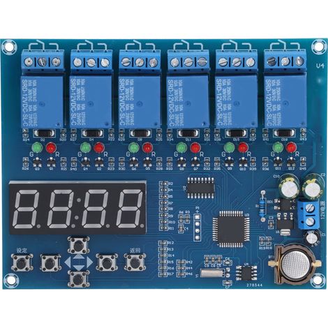 Relais de Temporisation 5 Canaux Industriel, Module de Minuterie Durable pour Alimentation AC/DC 12V (1/5)