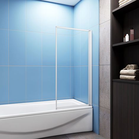 Acezanble 1 Fold Folding Bath Shower Screen Panel 700x1400mm (1/4)