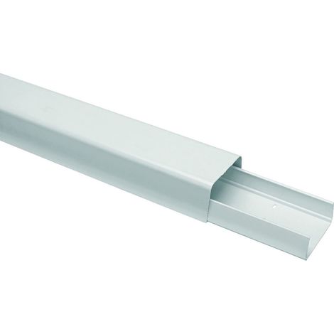 Canalina Bianca Con Coperchio Avvolgente Non Adesiva - mm.30x18x200h - 24 mt