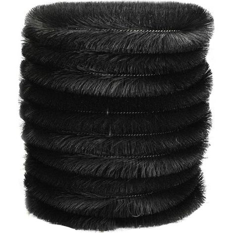 Set of 10 Black Gutter Brush Leaf Guard (4m) (1/5)