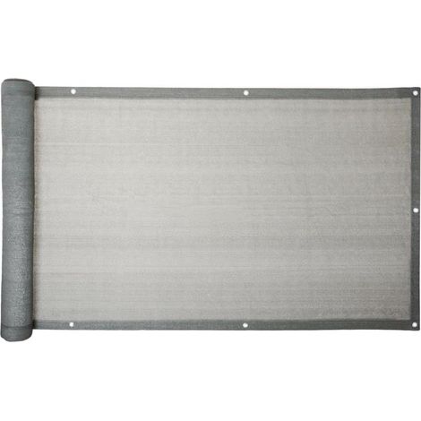 Balkonsichtschutz HDPE Balkonverkleidung 6m Balkonbespannung Sicht- & Windschutz Grau / 90x600cm (1/3)