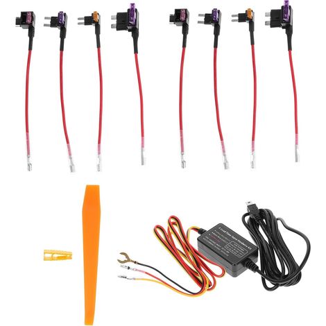 Kit de Câblage pour Caméra Embarquée Kit de Câblage Rigide pour Caméra Embarquée Abs 12v-24v vers 5v pour Voiture et Camion Surveillance du Stationnement (1/5)