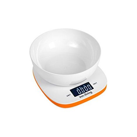 Innoliving INN-132O báscula de cocina Naranja, Blanco Encimera Plaza Báscula electrónica de cocina