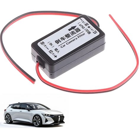 1 Pièces Filtre de Caméra de Recul, 12V CC Redresseur de Tension pour Caméra de Recul Voiture, Relais Condensateur Caméra de Recul de Puissance pour Voiture Allemande, Filtre Signal Caméra Inverse 12V
