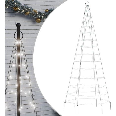 LED-Weihnachtsbaum 200 LEDs Kaltweiß 180 cm vidaXL (1/5)