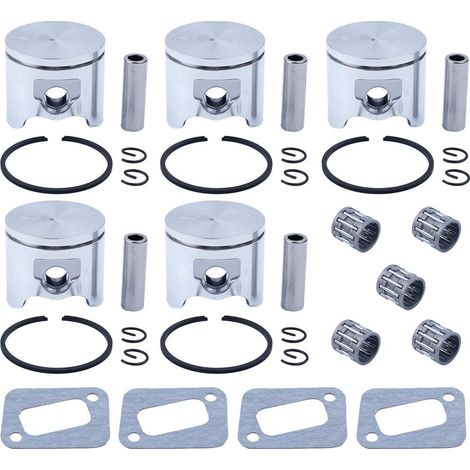 5 x Piston 42 mm Pin Ring Bearing Set Fit Husqvarna 340 345 350 346 XP Jonsered 2141 2145 2150 Chainsaw Muffler Gasket 503907371 (1/5)