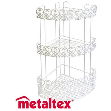 METALTEX Mensola Florenz Angol.Gr.Bianco 3 ripiani (1/5)