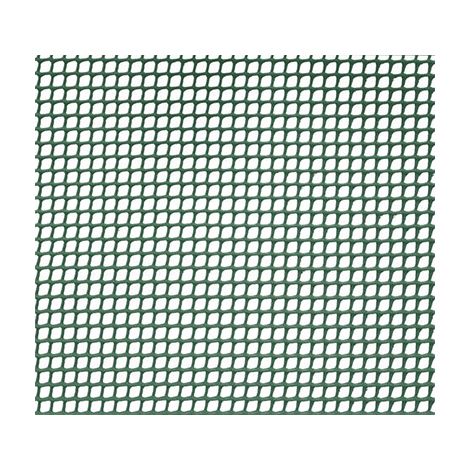 Rollo de 50 metros de tela plástica de 1 metro de alto (con espacios de 5x5mm) color verde (1/2)