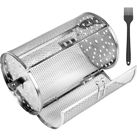 Panier Grill Rotisserie - Acier Inoxydable - Pour Grill Gaz et Charbon - 14 x 18 cm - 1 Pièce (1/4)