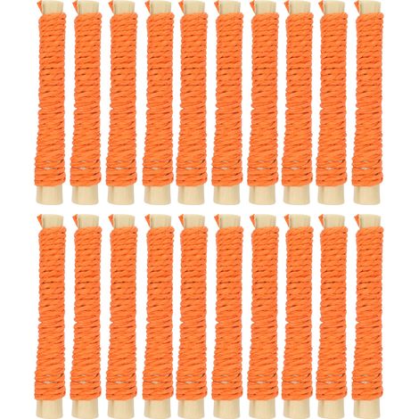 Bâtonnets en bambou doux pour animaux de compagnie, 20 pièces, meulage des dents, soulagement de l'ennui, tissé, molaire pour petits animaux, lapin, Hamster, Orange (1/5)