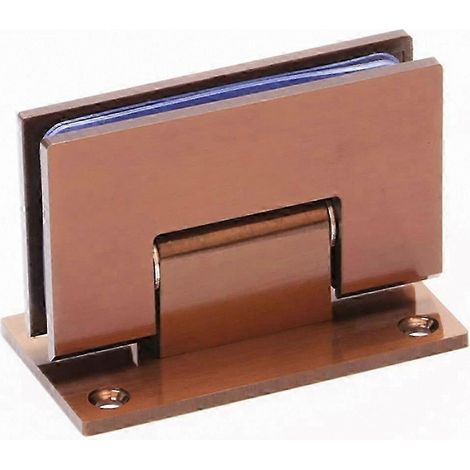 Charnière pour porte en verre sans cadre, couleur or rose, pince à angle de 90 degrés pour parois de douche, design durable et moderne pour salle de bain (1/5)