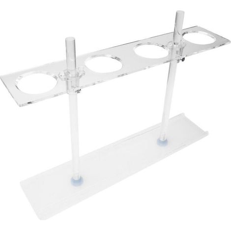 Support pour entonnoir en plexiglas, réglable en hauteur avec 4 trous, accessoire de laboratoire durable.