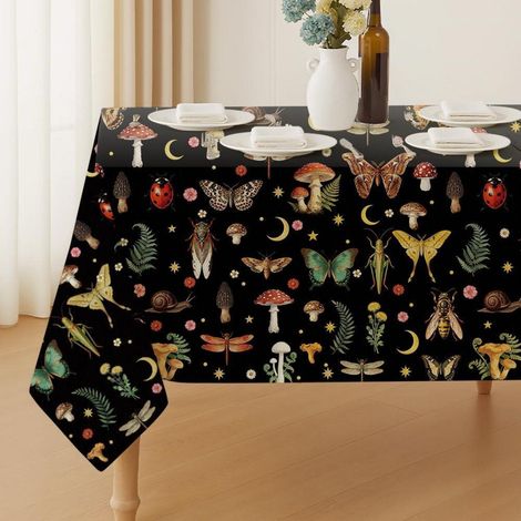 Abwaschbare Tischdecke 213x152 cm mit Schmetterlingen & Motten, wasserabweisend
