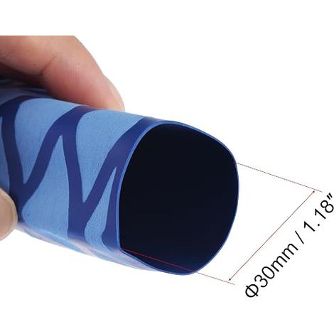 Gaine Thermorétractable pour Poignée Canne à Pêche 30mm 50mm 1.6ft Bleu (1/2)