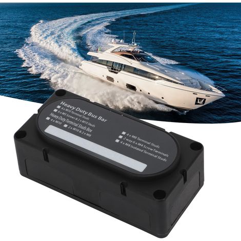 Boîte de barres omnibus robuste pour camping-cars, bateaux et yachts, 48 V CC, 100 A, M64+M412 (1/5)