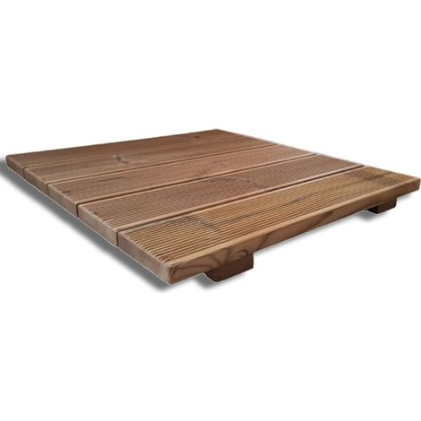 Pedana antiscivolo per doccia 60x50 cm in legno Thermo-Wood (1/4)