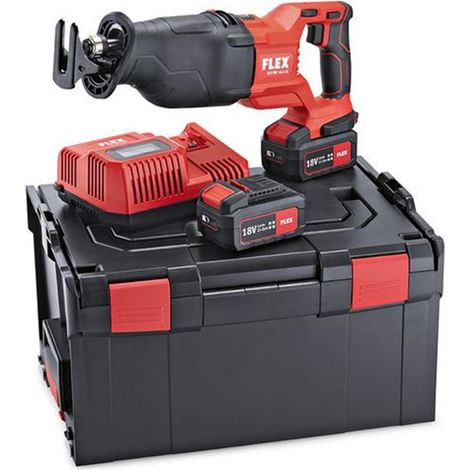 Scie sabre pendulaire FLEX 18V RSP DW 18.0-EC/5.0 - en coffret 2 batterie + chargeur - 469084 (1/5)