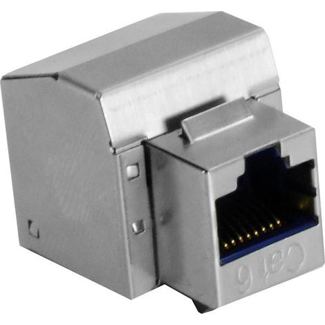 Connettore di comunicazione dati RJ45 STP Cat. 6, Keystone, colori: blu, metallizzato (1/4)
