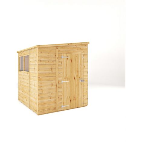 6 x 6 Feet Woodsman Shiplap Pent - Glass/Wood - L196 x W188 x H212.5 cm
