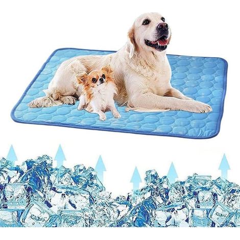 Tapis rafraîchissant auto-rafraîchissant pour chien et chat, couchage d'été idéal pour la maison, l'extérieur et la voiture, tapis confortable pour animaux de compagnie SZ2-70100CM (1/5)