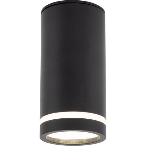 Plafonnier métal GU10 D : 5,5 cm rond en saillie noir moderne spot plafonnier