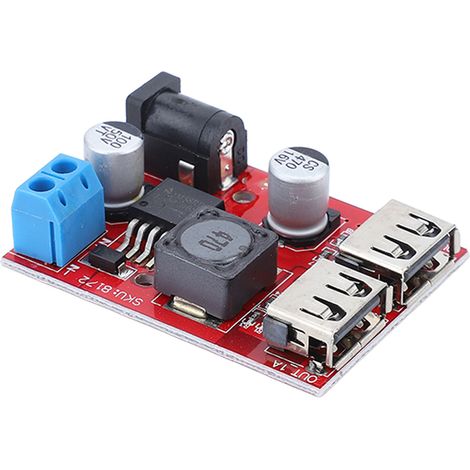 Carte régulateur de tension convertisseur abaisseur 2 sorties USB DC 6V-30V vers 5V pour panneau solaire (1/5)