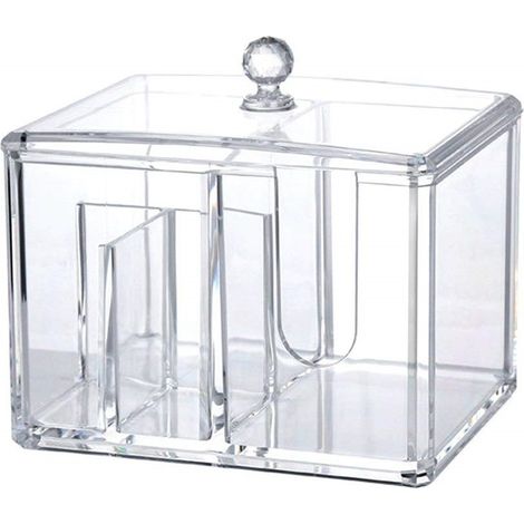 Trade Shop - Organizador Expositor Rectangular 4 Compartimentos Esy10243 Maquillaje Acrílico Maquillaje - (1/2)