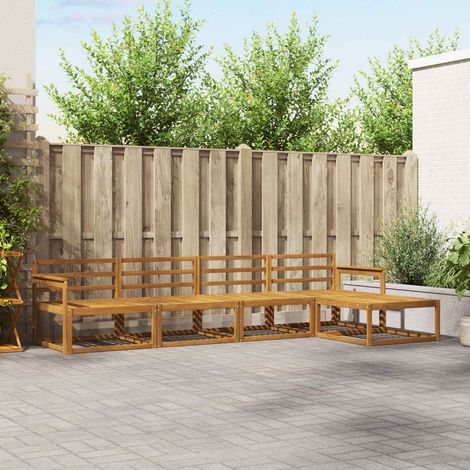 vidaXL Set di divani da esterno 5 pcs Naturale