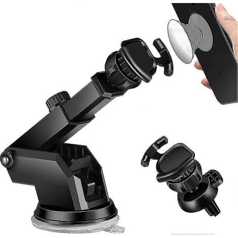 Support de téléphone portable à ventouse pour grille d'aération de voiture, compatible avec les gobelets pliables. (1/5)
