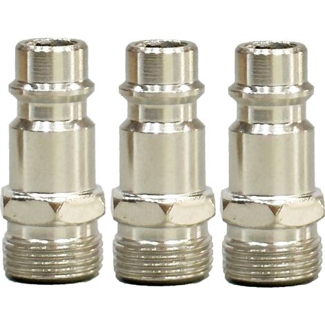 3 pièces 1/4 connecteur conique à air comprimé, embout fileté d'air comprimé pour le raccordement d'air comprimé (1/5)