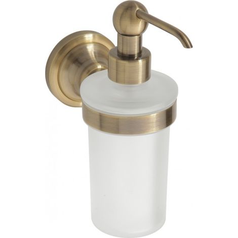 Distributeur de savon en verre RETRO bronze 8x19x12 cm / 300 ml (1/4)