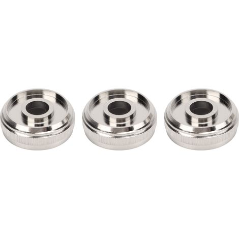 3 pièces bouchon de piston trompette en métal argenté, accessoire de remplacement pour instrument de musique, capuchon supérieur valve trompette (1/5)